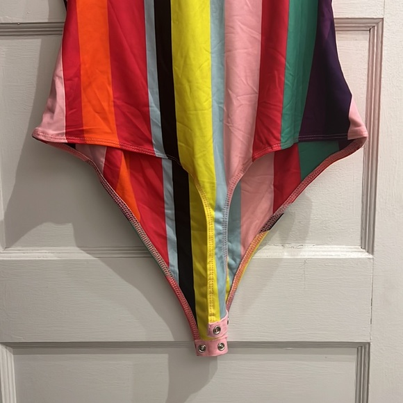 RAINBOW 🌈 TUBE THONG BODY SUIT - Picture 2 of 3